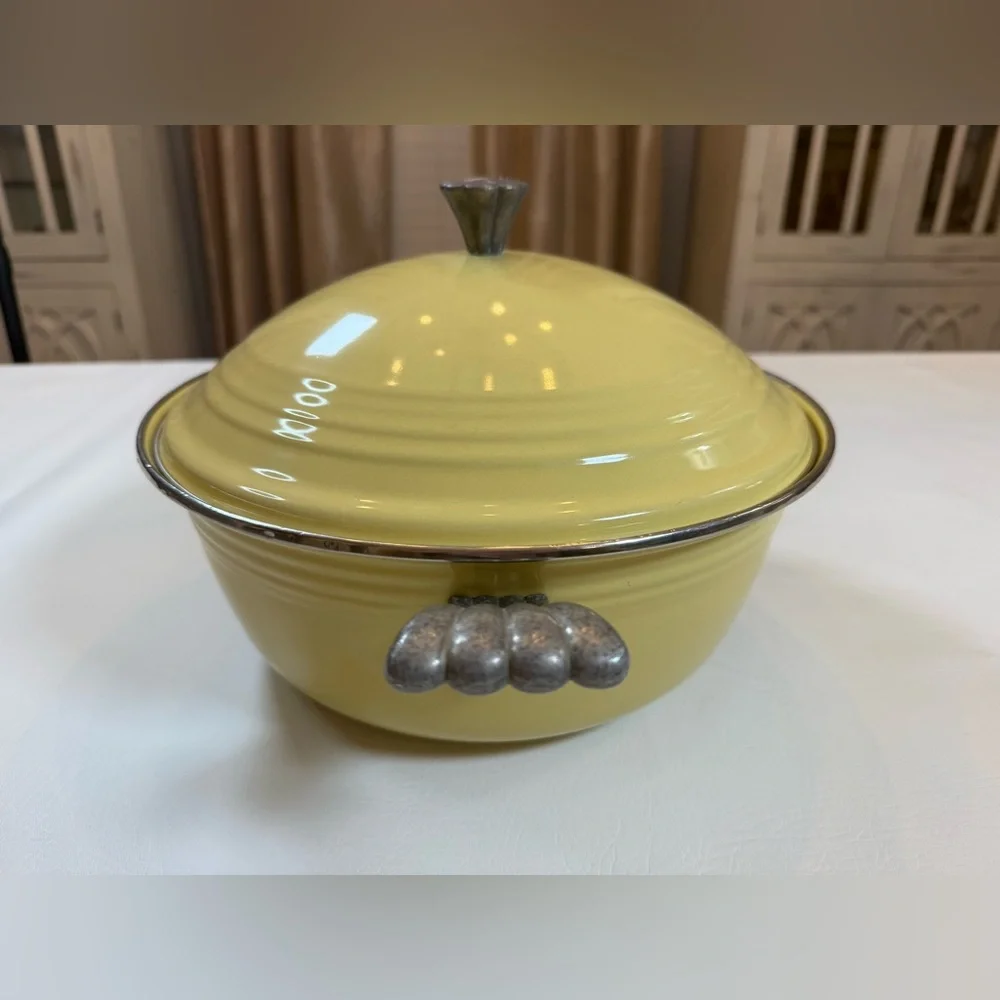 GENUINE HOMER LAUGHLIN CHINA CO FIESTA ENAMEL DUTCH HOVEN YELLOW